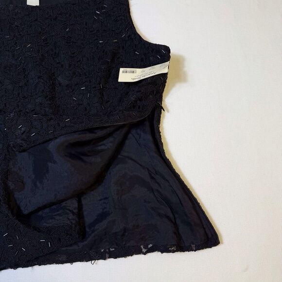 AMANDA SMITH Size 10 Tank Top Beaded Lace Black Cocktail Wedding Evening NWT - Picture 11 of 11